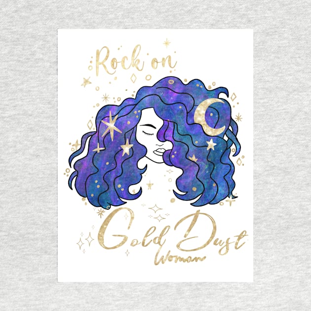 Rock on Gold Dust Woman Fleetwood (white background) by jardakelley